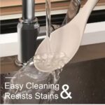 Non-Stick Silicon 12 Pcs Heat Resistant Wooden Handle Kitchen Cooking Utensils Set, Khaki Color - Image 5