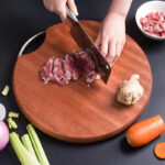 Japanese Ebony Cutting Board Whole Wood Cutting Board Household Solid Wood Cutting Board Circular Crack Proof Cutting Board Kitchen Cutting Board - Image 2