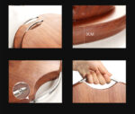 Japanese Ebony Cutting Board Whole Wood Cutting Board Household Solid Wood Cutting Board Circular Crack Proof Cutting Board Kitchen Cutting Board - Image 3