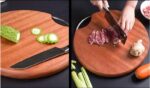 Japanese Ebony Cutting Board Whole Wood Cutting Board Household Solid Wood Cutting Board Circular Crack Proof Cutting Board Kitchen Cutting Board - Image 5