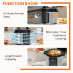 9 In 1 Electric Pressure Cooker, Warmer & Sterilizer, Saute, Slow Cooker, Rice Cooker, Multi-Functional Smart Pot - Image 6