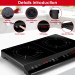 1Pc 4000W Induction Cooktop Portable Double Induction Cooker Electric Dual Burner Stove Countertop Hot Plate With 9 Power 9 Temperature 3H Timer - Image 10