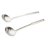 Thickened Long Handle Stainless Steel Soup Ladle Colander Cooking Small Spatula Slotted Turner - Image 5