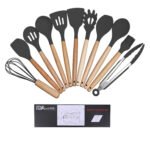 Wooden Handle Silicone Cooking Utensils Set - Image 2