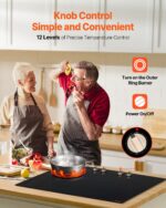 6600W 4 Burner Induction Cooktop Electric Countertop Burner Knob Control - Image 3