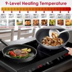 1Pc 4000W Induction Cooktop Portable Double Induction Cooker Electric Dual Burner Stove Countertop Hot Plate With 9 Power 9 Temperature 3H Timer - Image 6